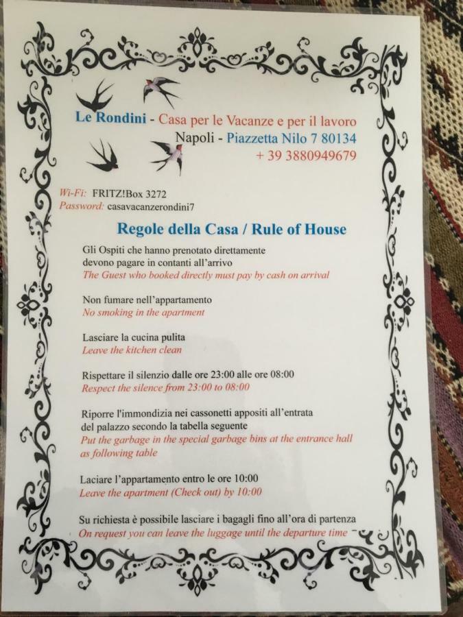 Appartement Le Rondini à Naples Extérieur photo